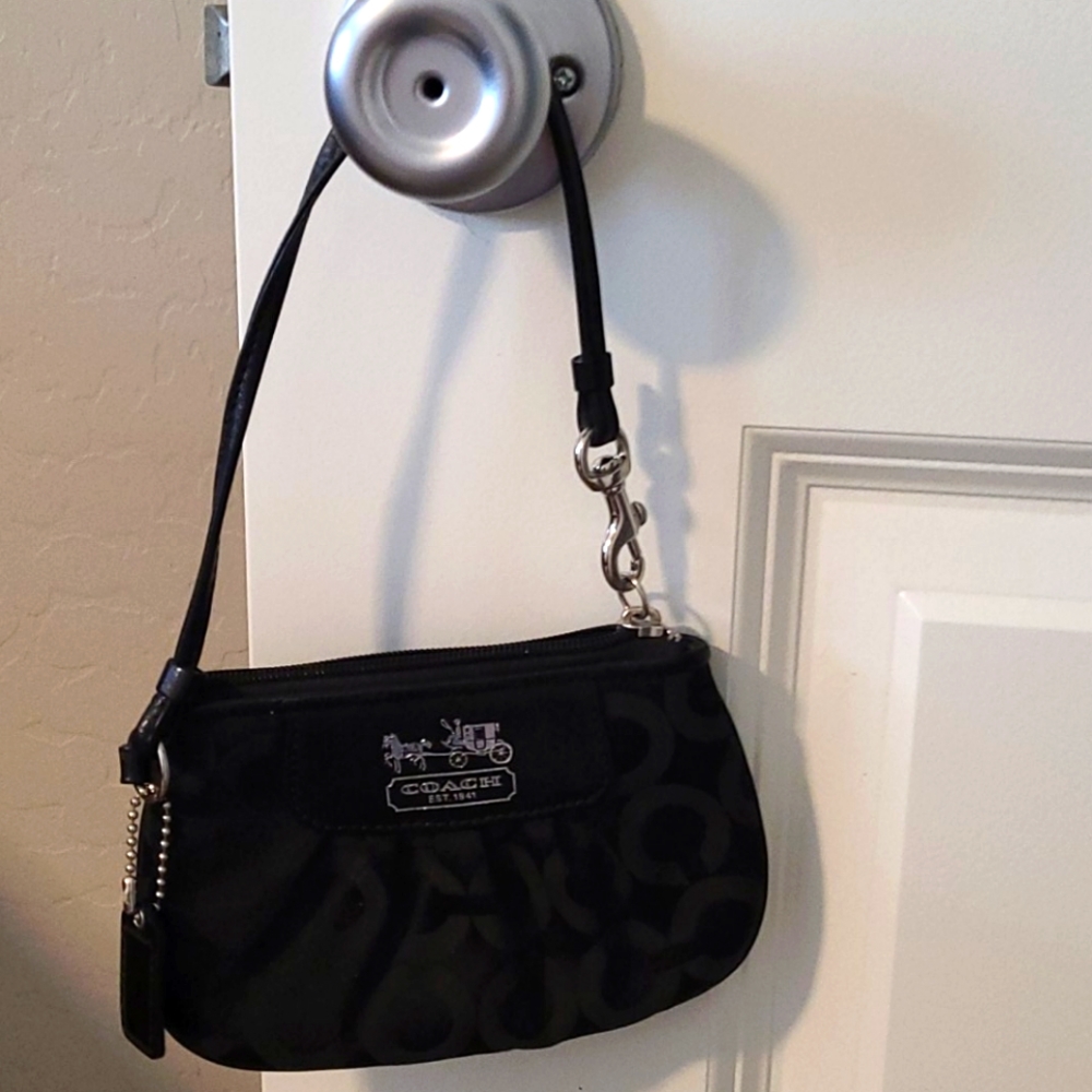 Black Coach wristlet